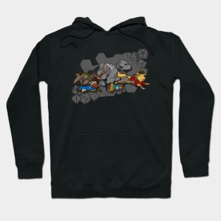 Dungeons & Dogs - 4 Legged Heroes working for Treats and Pats Hoodie